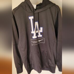 Los Angeles Dodgers Nike Season Pattern Pullover Hoodie - Black